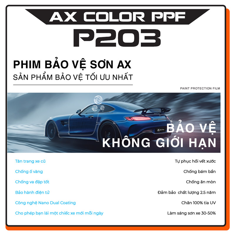 dán ppf màu cam cho ô tô